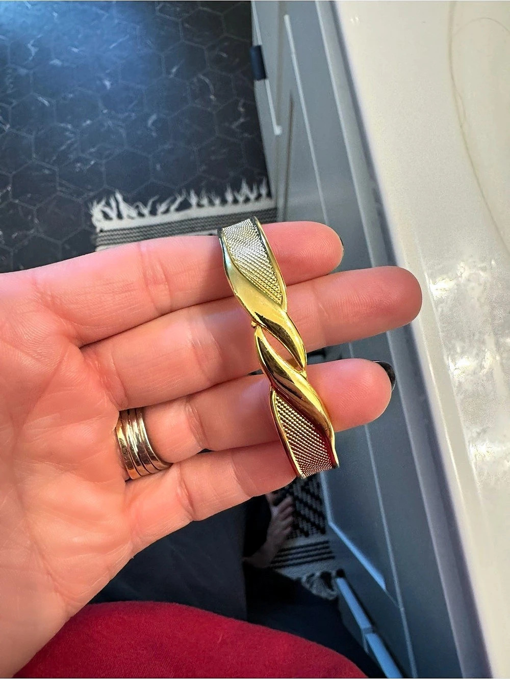 Gold-Tone Twisted Bracelet Like New